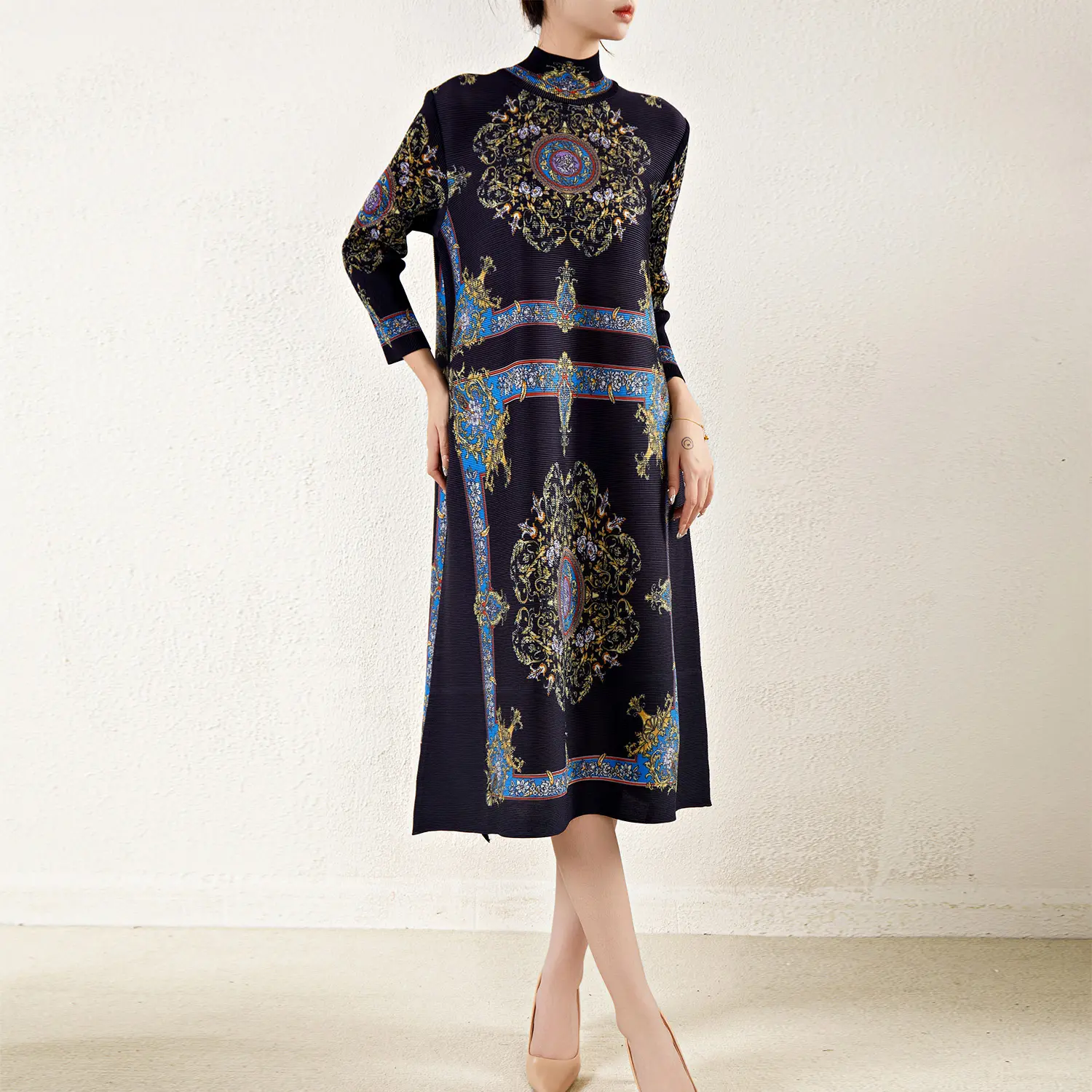 Silk Pleated Gown Anti-Static by Pleats Clothing 4