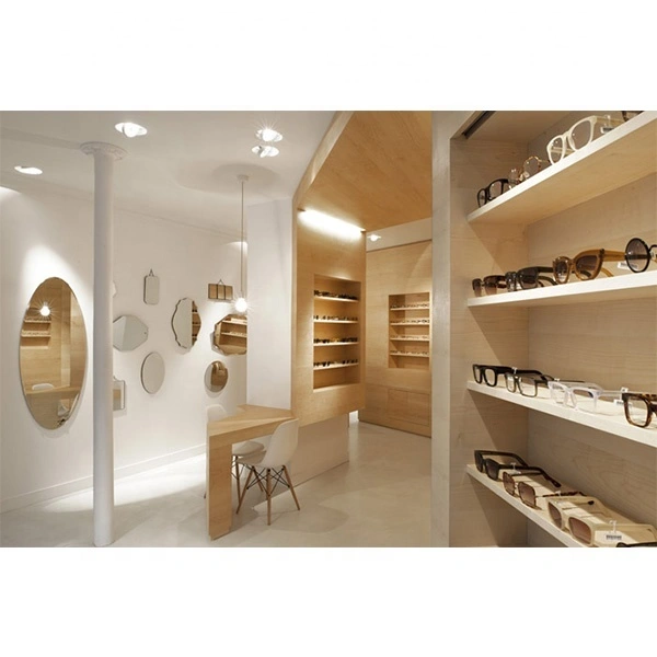 Expositor de gafas personalizado, diseño de tienda óptica, expositores para tienda óptica, expositor de gafas de sol para tienda de gafas. 1