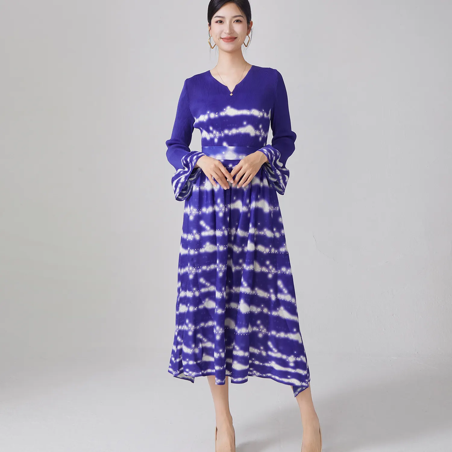Sleeveless Pleated Gown DG-ZRZZ-2341 by Pleats Clothing 5