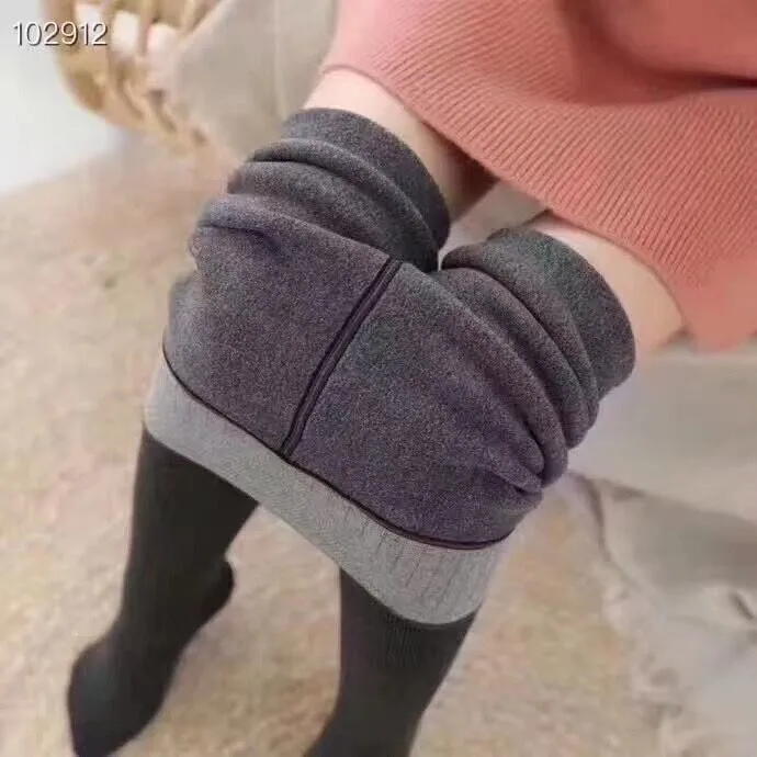 Warm Winter Lint Thicken Knitted Pants for Women and Young Ladies 1