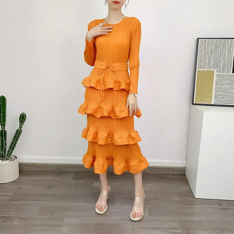Gold Pleated Gown Women's Clothing Manufacturers by Pleats Clothing 3