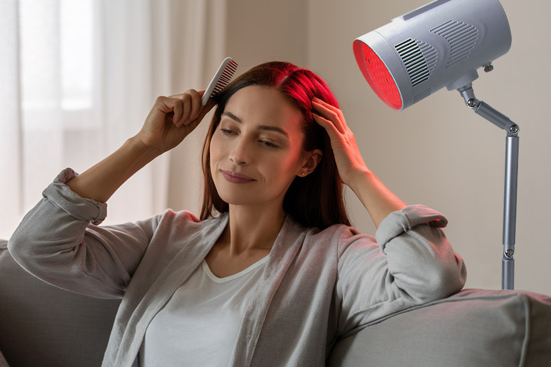 Croissance des cheveux par thérapie par la lumière rouge : solution naturelle | LED REDDOT