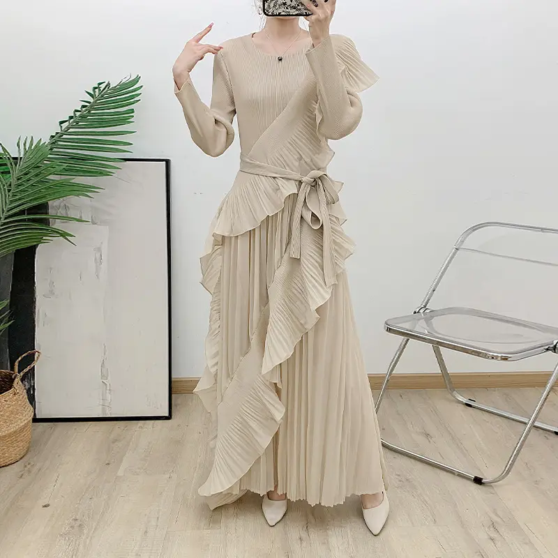 Long Pleated Gown Accept Customized Color by Pleats Clothing 4