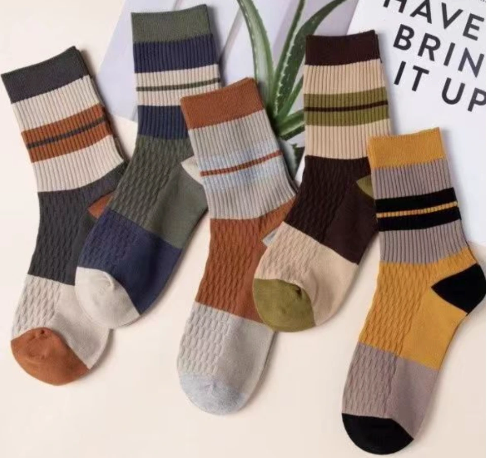 Chaussettes longues en coton pour hommes pour la chaleur et l'absorption de la transpiration 1