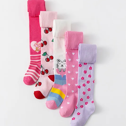 Medias personalizadas para niñas con estampado de animales de algodón para niños 1