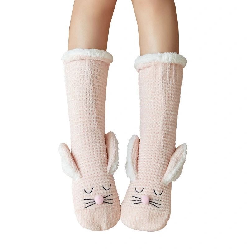 Customized Winter Knit Sherpa Fleece Thermal Socks 1