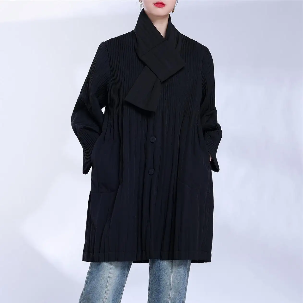 Petite Pleated Mini Skirt Jacket and Coat Manufacturers - - Pleats Clothing 5