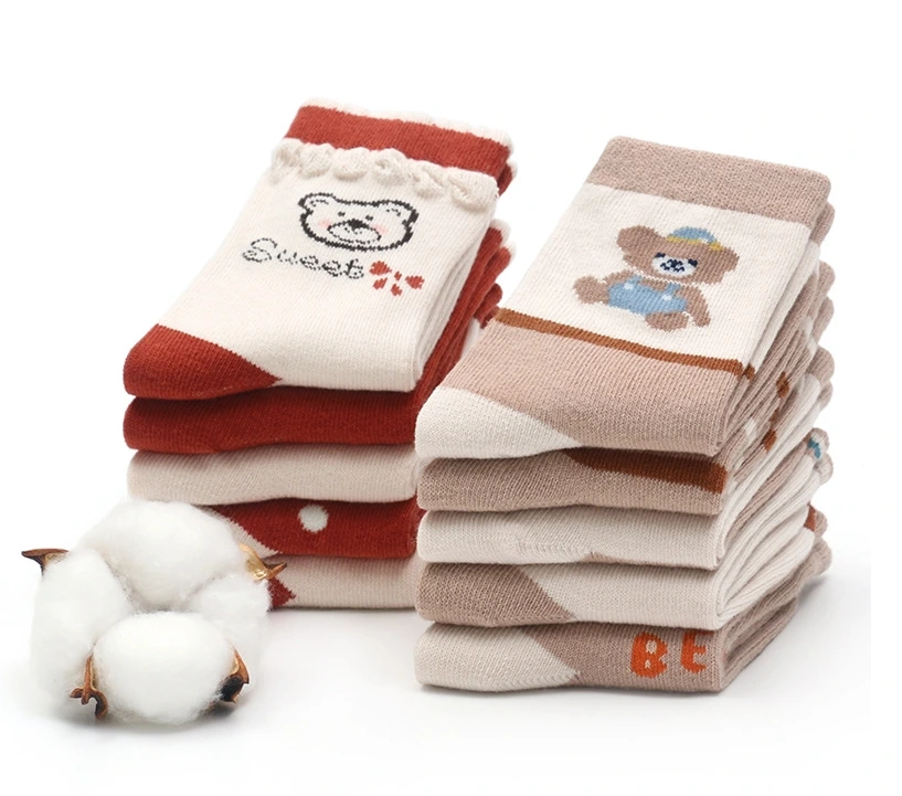 Winter Kids Custom Colorful Crew Socks, Hot Sale for Baby, Cotton Polyester 1