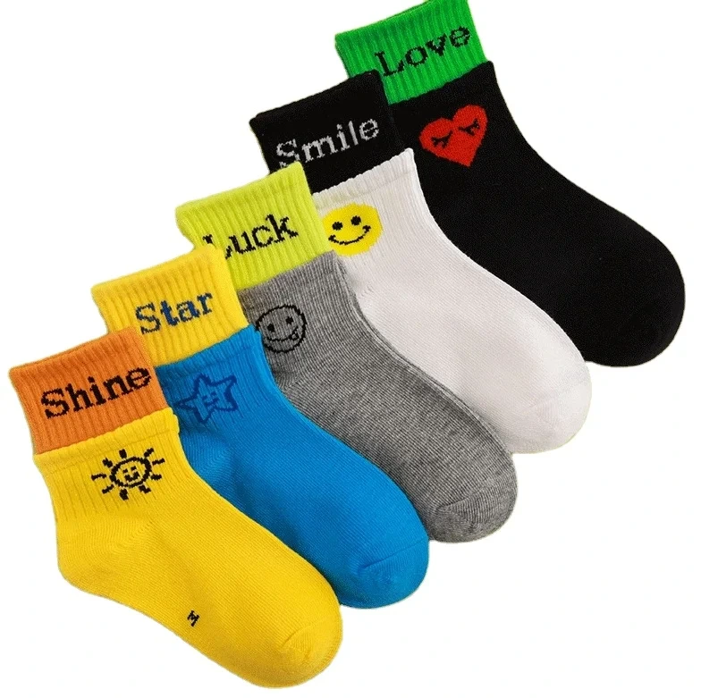 Happy Face Kids Boys Chaussettes tricotées personnalisées de haute qualité 1