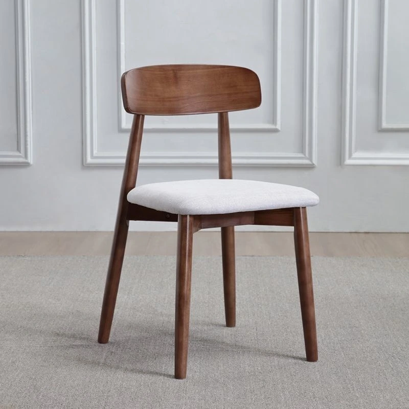Chaise en bois massif, chaise de Table de Restaurant blanche de luxe, Simple, moderne et légère, pour la maison 1