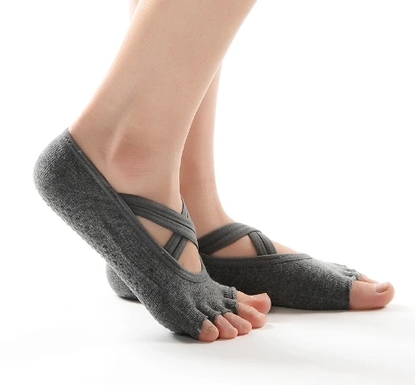 Calcetines deportivos de yoga con punta abierta para mujer 1