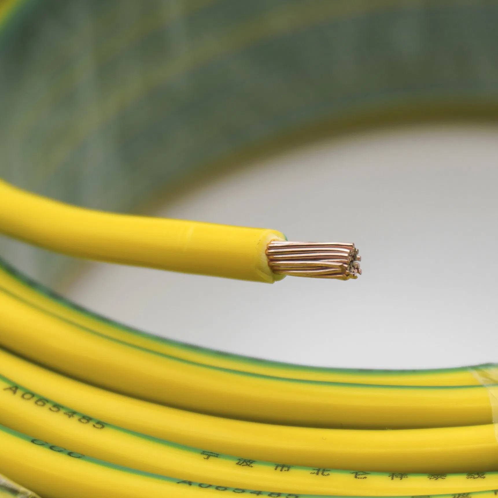 Oxygen-Free Copper Conductor Yellow Green PVC Insulation 4mm2 Grounding ...