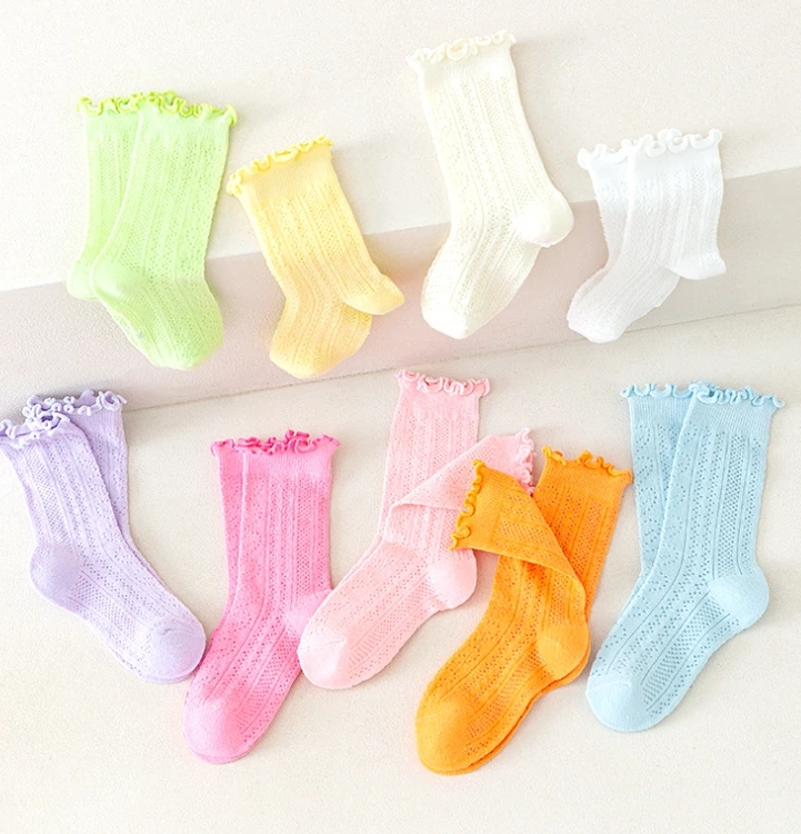Chaussettes tricotées colorées en maille de coton haute qualité - Haute qualité 1