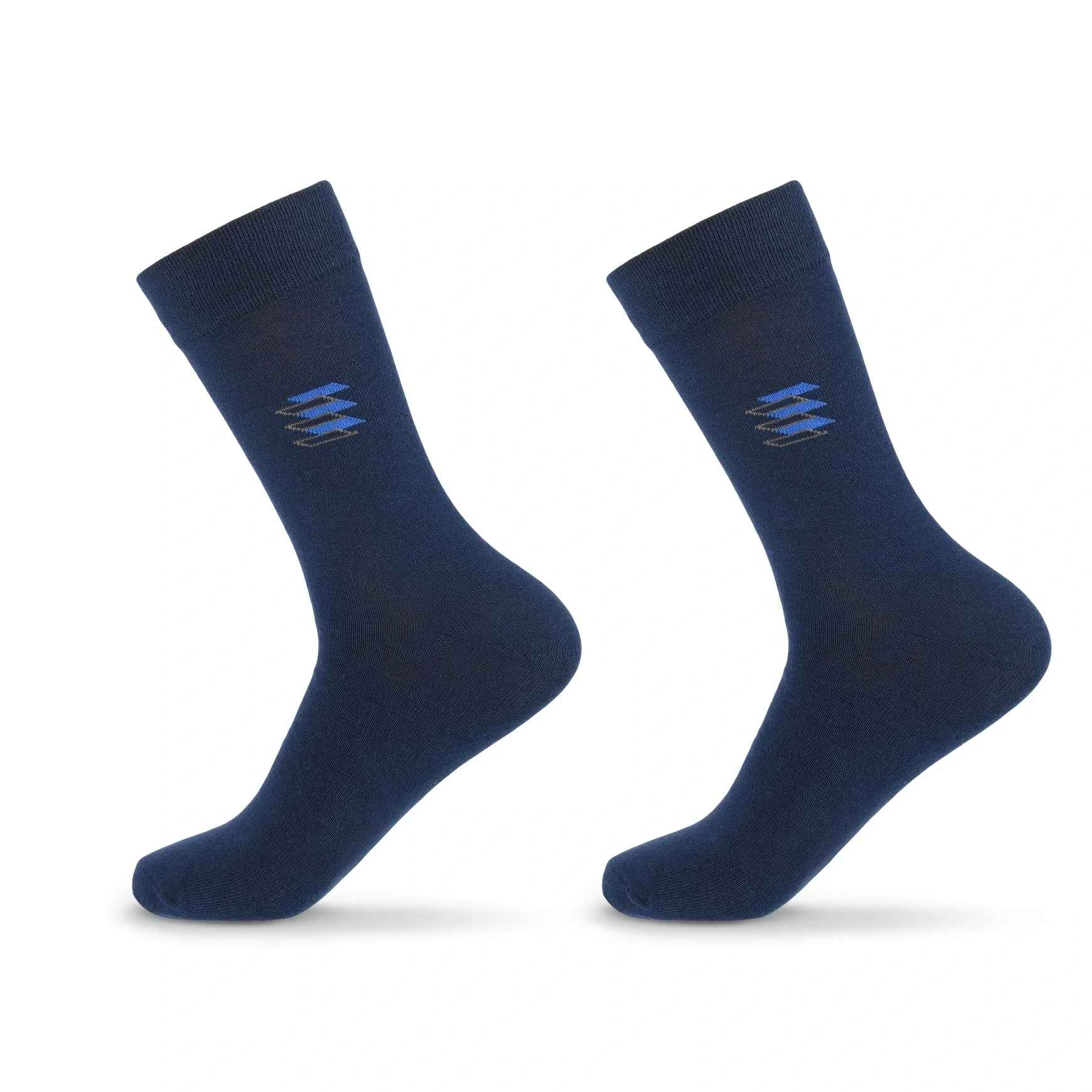 Fabricant en gros de chaussettes d'affaires en coton noir avec logo personnalisé 1