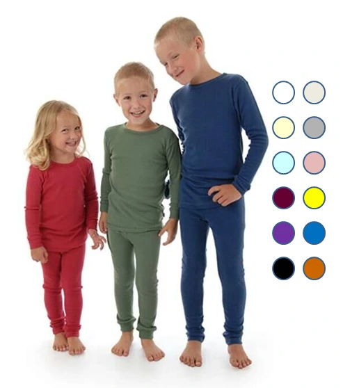 Ensemble de couche de base thermique unisexe pour enfants pour l'automne et l'hiver 1
