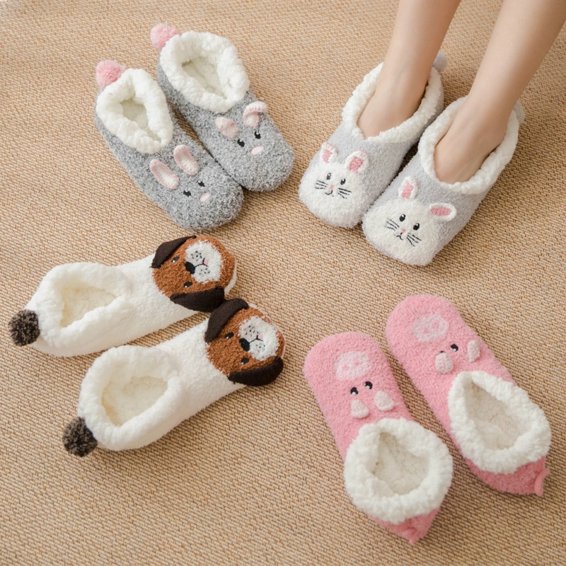 Customized Cotton Anti Slip Home Socks for Men, Women, and Children 1