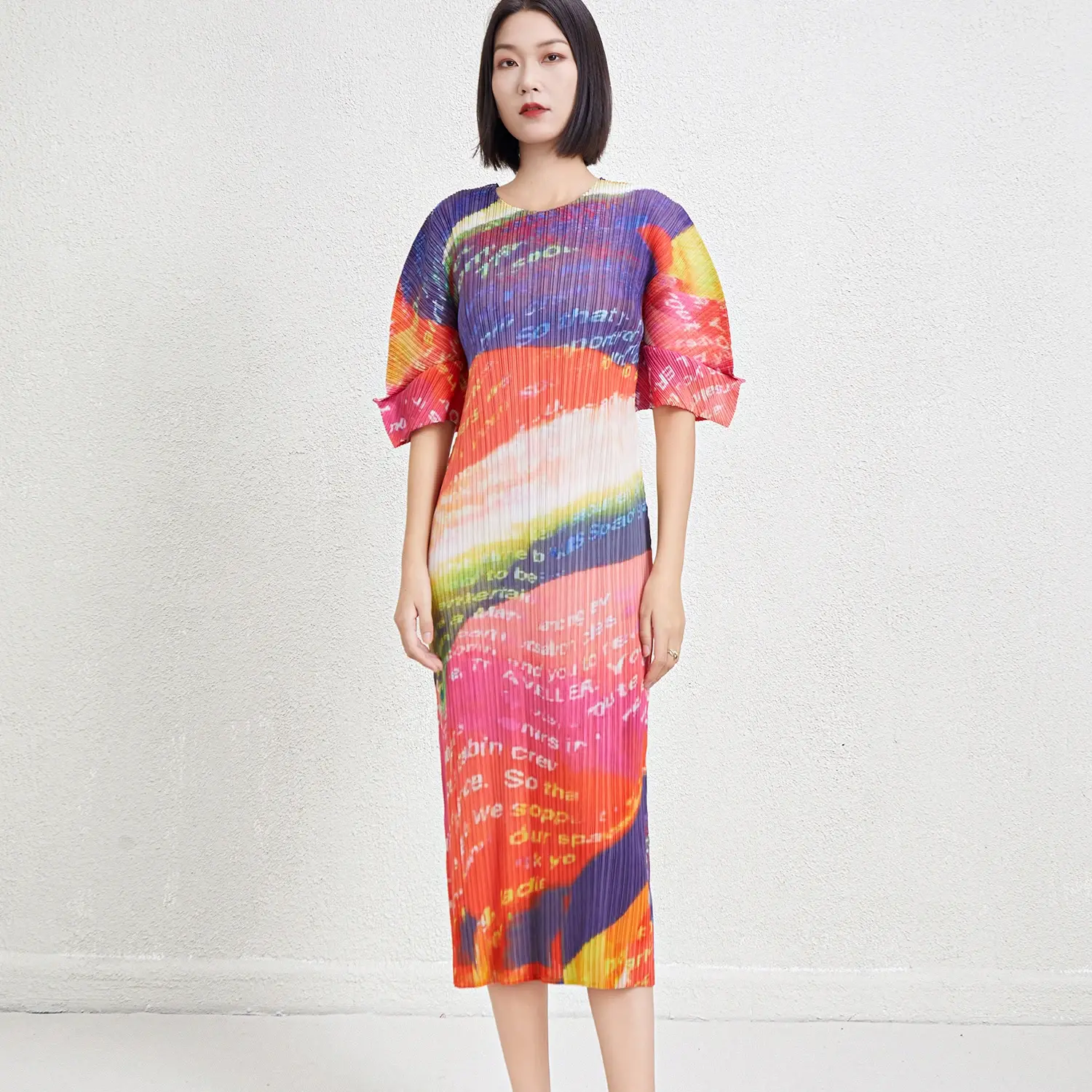 Green Pleated Gown 3-7working Days - - Pleats Clothing 1
