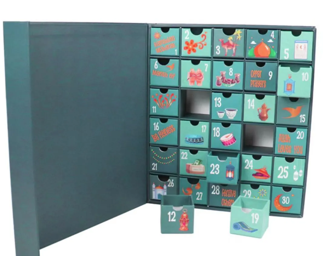 Calendario dell'Avvento con fusione di cera personalizzata, piccole scatole regalo per candele di cera. Scatola contenitore per fusione di cera 1