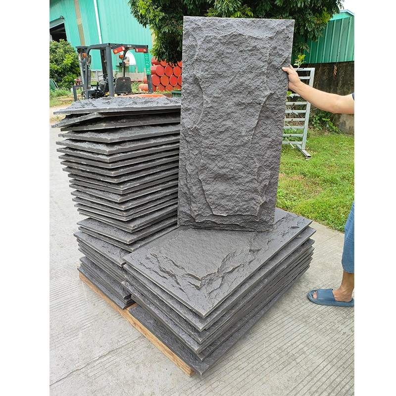 More Than 5 Years 3d Pu Mushroom Stone Exterior And Interior Decoration Textured Pu Stone Wall Waterproof And Fireproof Panels 1