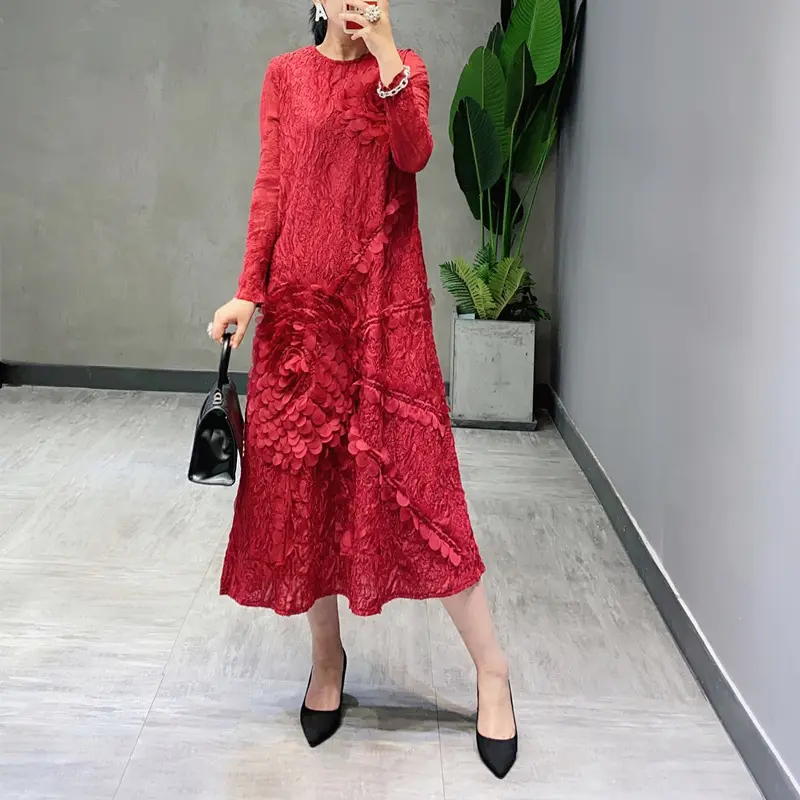 Pleated Gown Pleated Dress by Pleats Clothing 3