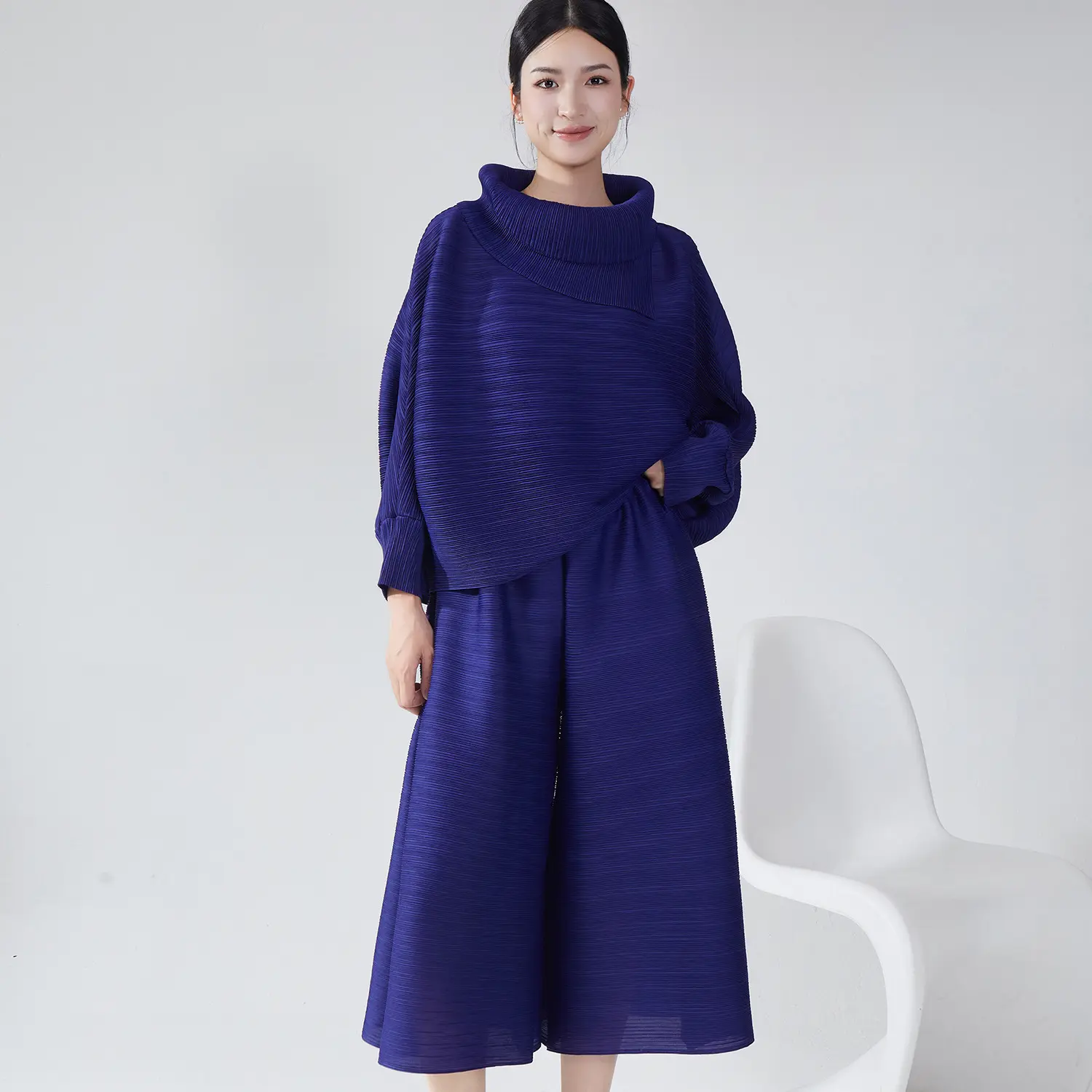 Satin Pleated Gown 7-10 Working Days - - Pleats Clothing 5