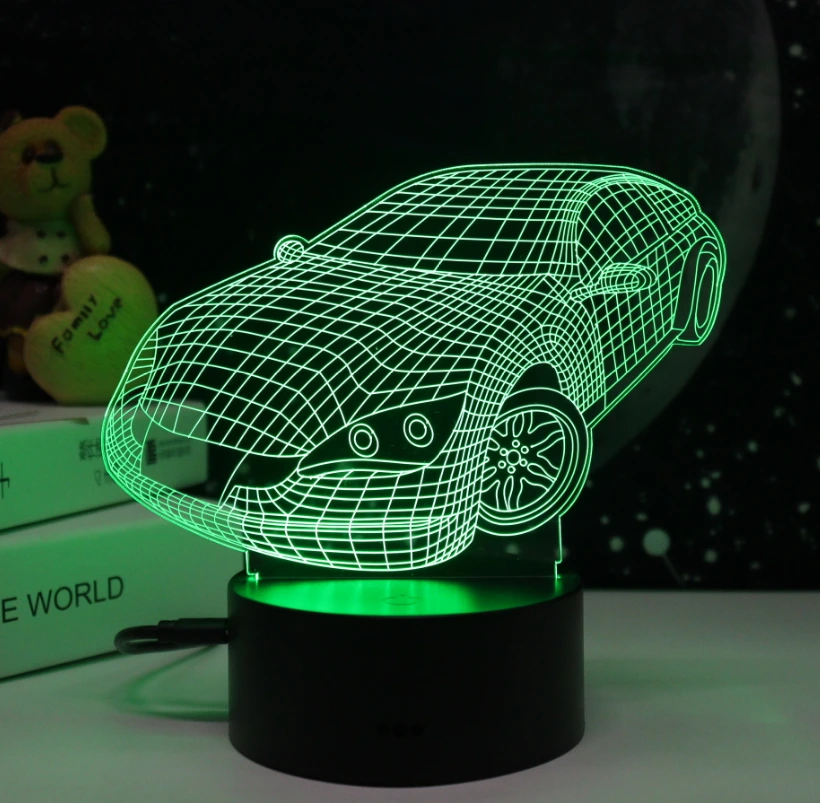 3d Acrylic Lamp Effect Desk Lamp Kids 16 Colors Change Remote Control 3d Night Light Led Table Lamp With Touch Switch 1