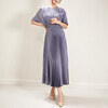 2024 Summer New Miyake Women's Dress Factory Short Sleeve Round Neck Casual Dress Loose Women Elegant Pleated Dress  Manufacturer 1