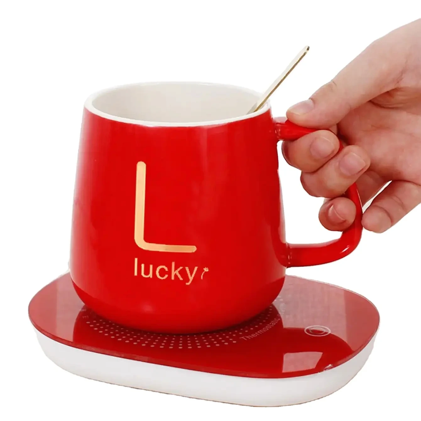 Ready To Ship Smart Heating Pad Temperature Control 55 Degree Ceramic Heated Coffee Mug Electric Charging Cup Warmer 1