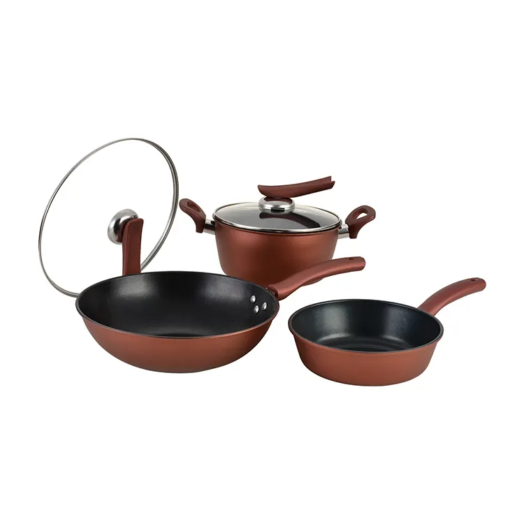 Cast Iron Pot Pan Set Glass Upright Cover - - Qianzan 7