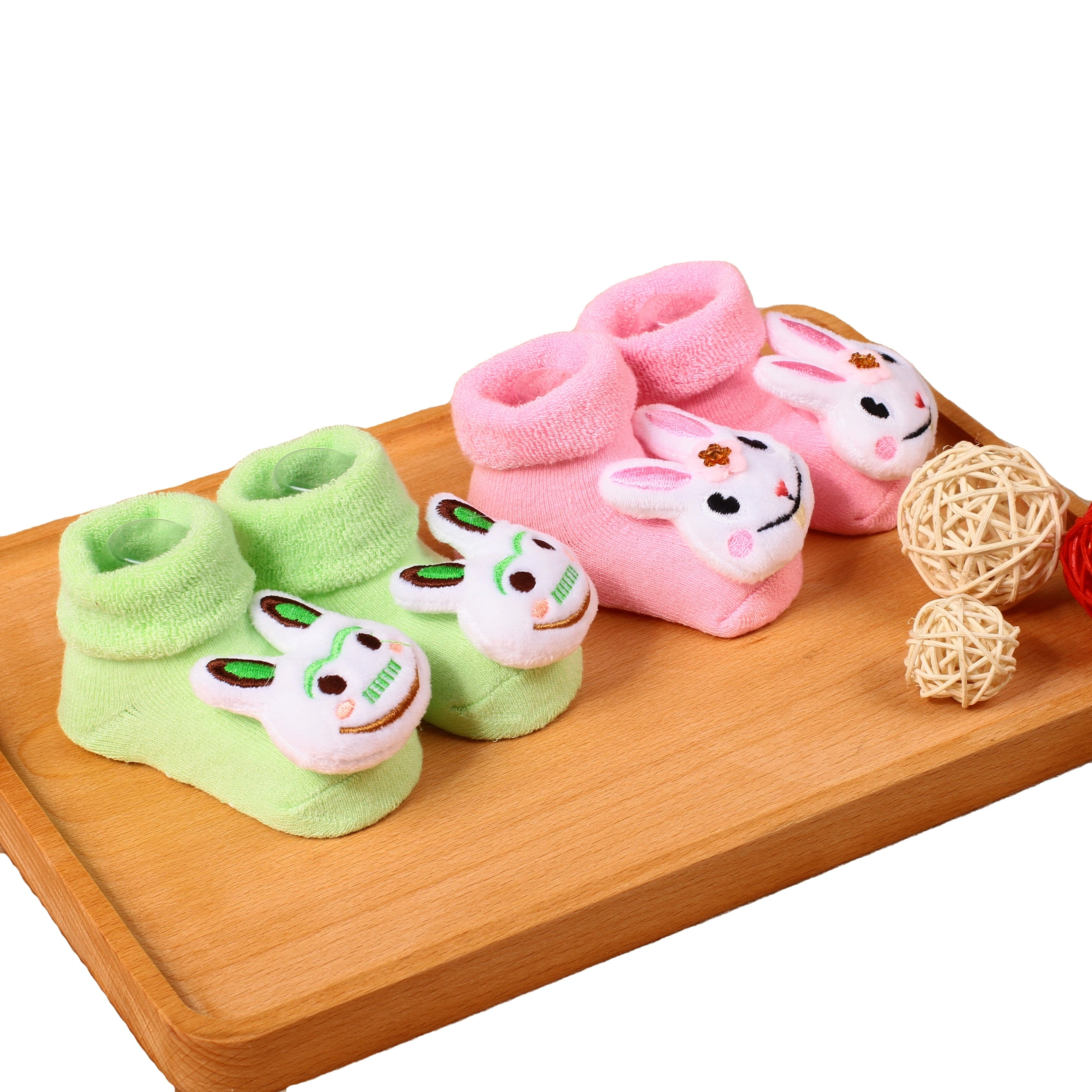 Custom Cotton Infant Baby Toddler Socks 0-12m Anti-slip Animal Dolls Soft Breathable 1