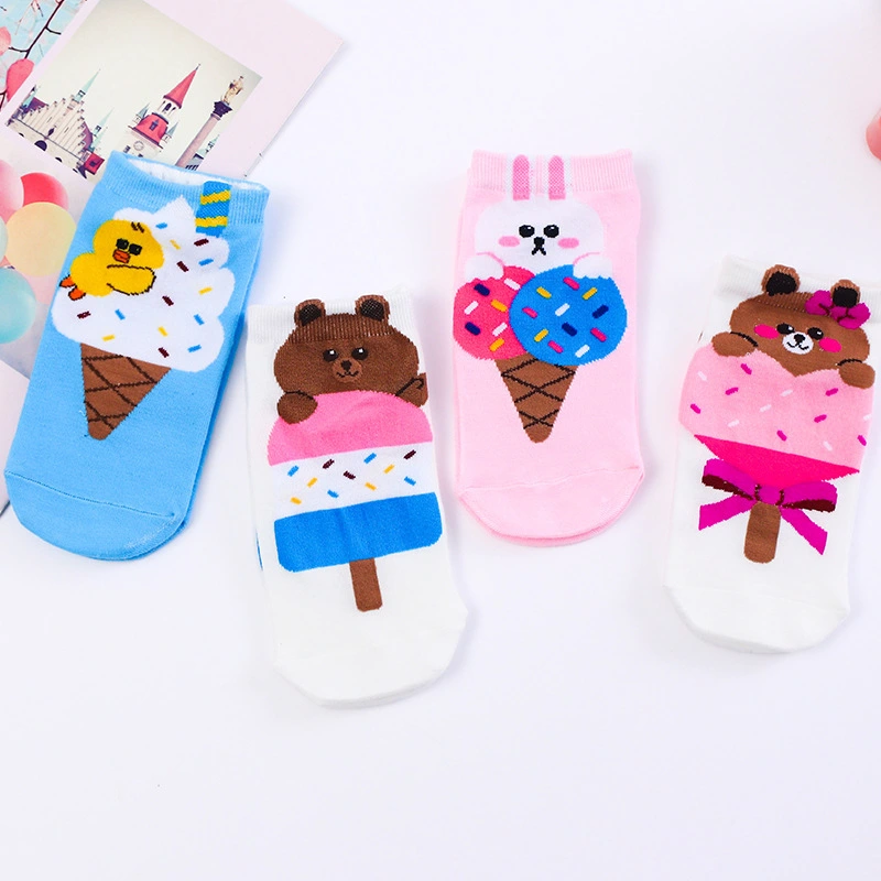 Low Cut Ice Pattern Cotton Socks for Ladies and Girls 1