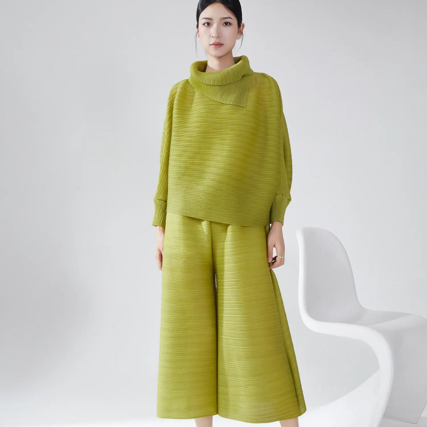 Satin Pleated Gown 7-10 Working Days - - Pleats Clothing 3