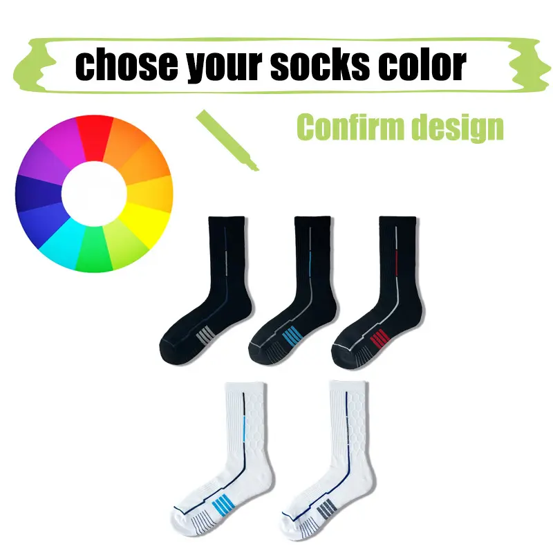 Mens Black Athletic Socks Knitted by Huayang 4