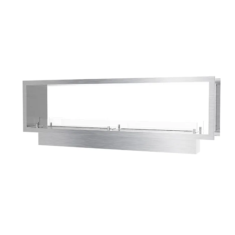 stainless steel fireplace