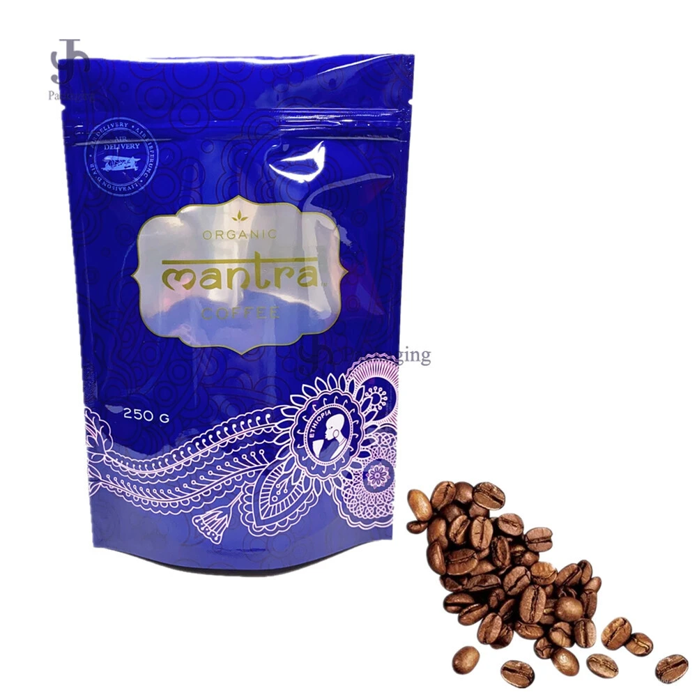 Custom Laminated Plastic Aluminum Foil Food Grade Stand Up Bags with Window for Coffee | JSHINEPACK 1