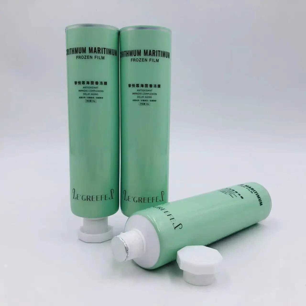 Factory Direct Sales Cosmetic Skin Care Packaging Tube 50g Round Shaped Squeezable Frozen Film Tube 1