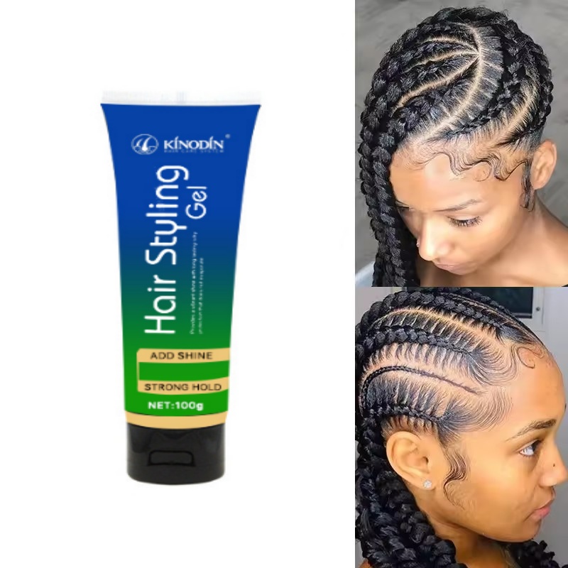Creme modelador de cabelo com trança anti-frizz personalizado de fixação extra - ingredientes veganos orgânicos 2