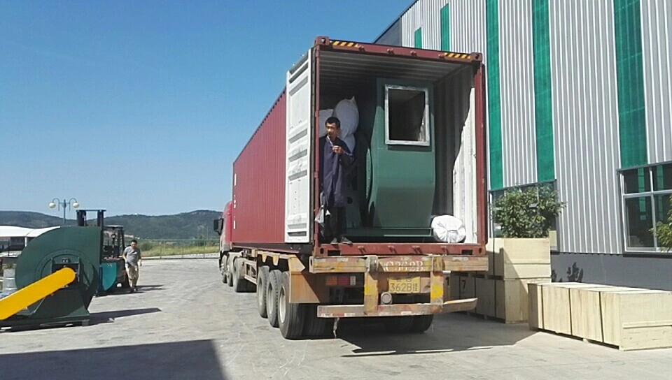 Loading containers for color coating line