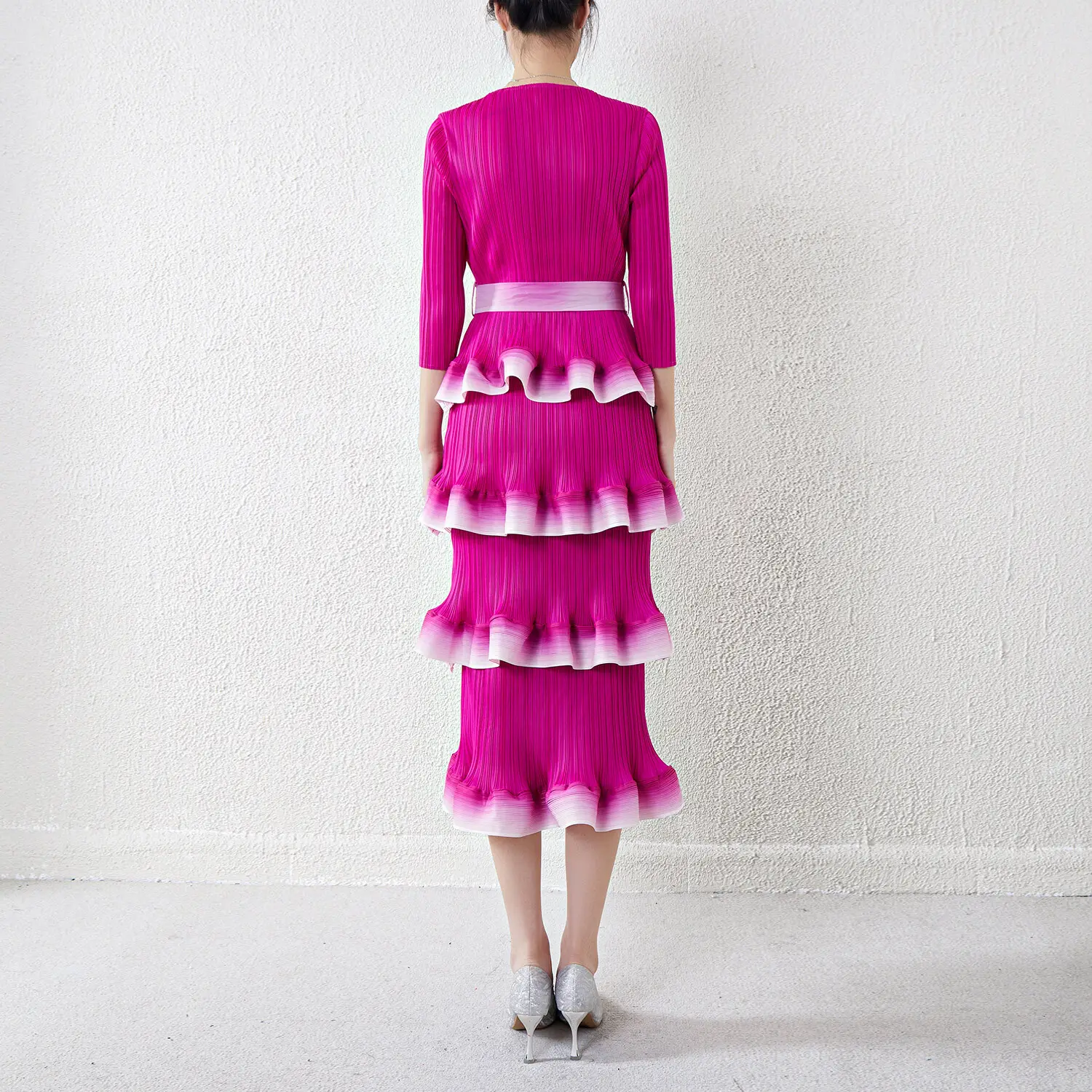 Red Pleated Gown Fast Shipping to Over 200+ Countries & Regions. by Pleats Clothing 3