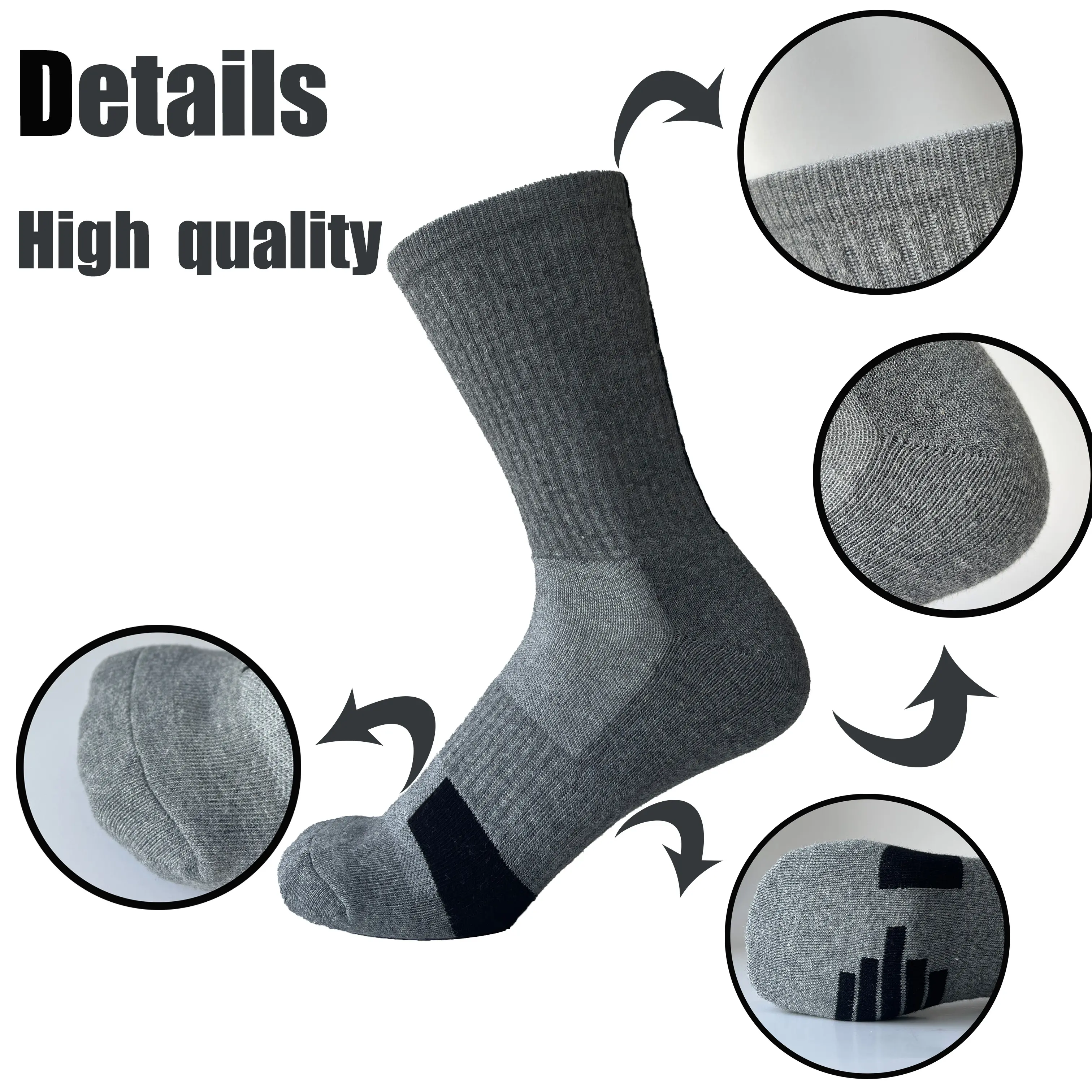 Men's Knee High Athletic Socks Men Sports Socks - - Huayang 3