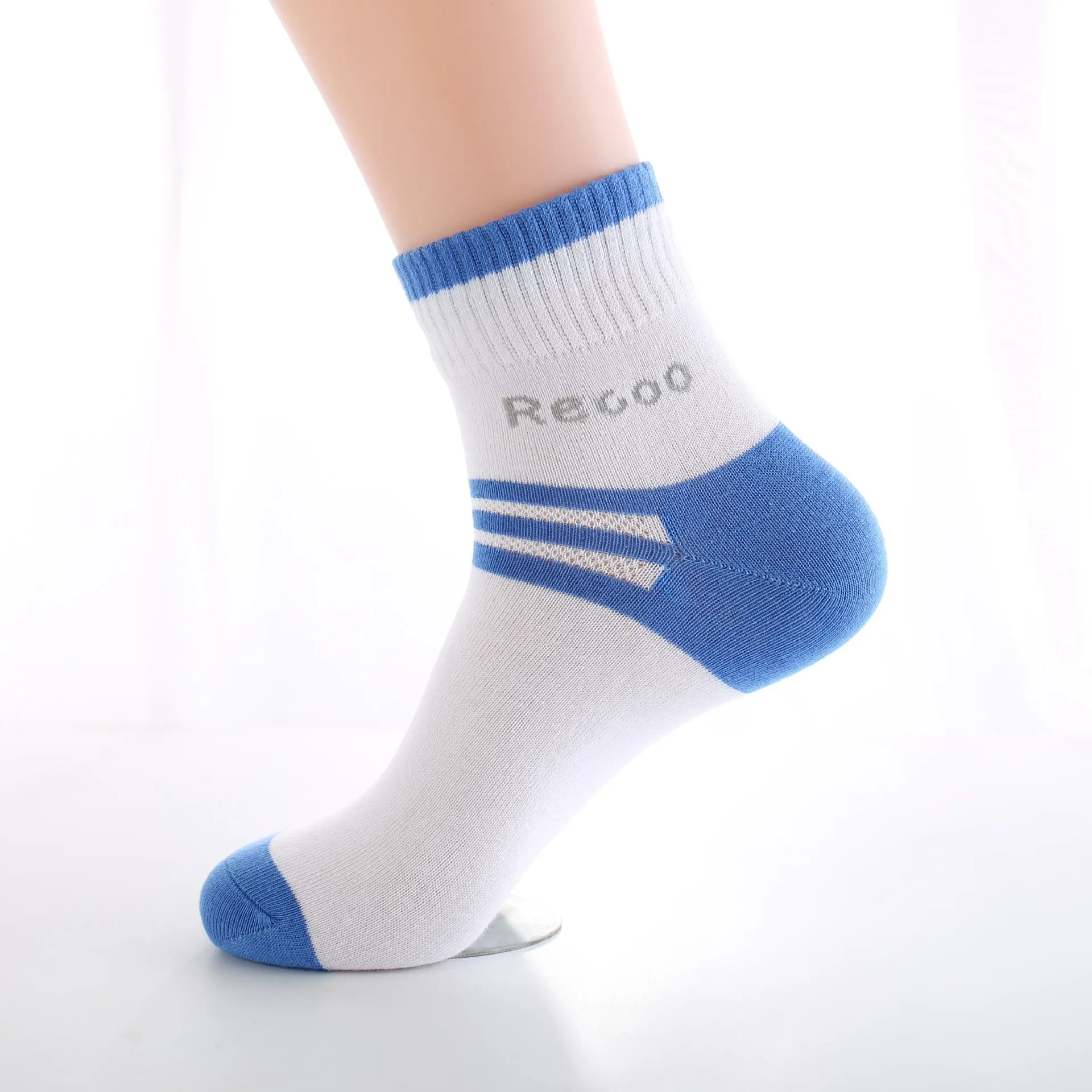 Chaussettes de tricot de sport en polyester et coton personnalisées pour hommes et femmes 1