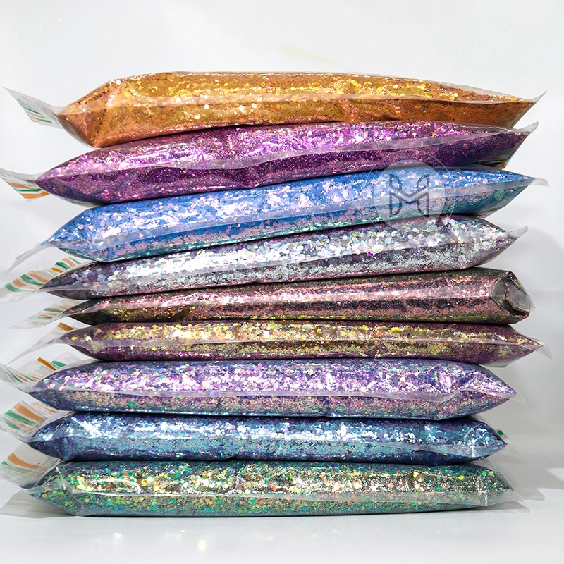 Mlm Glitter Supplier Wholesale 1kg Loose Biodegradable Color-changing Chameleon Glitter Pigment 1