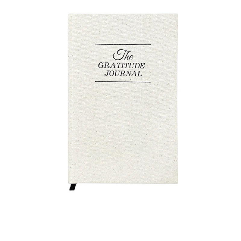 Journal Journal avec couverture de lin - thème de gratitude 1