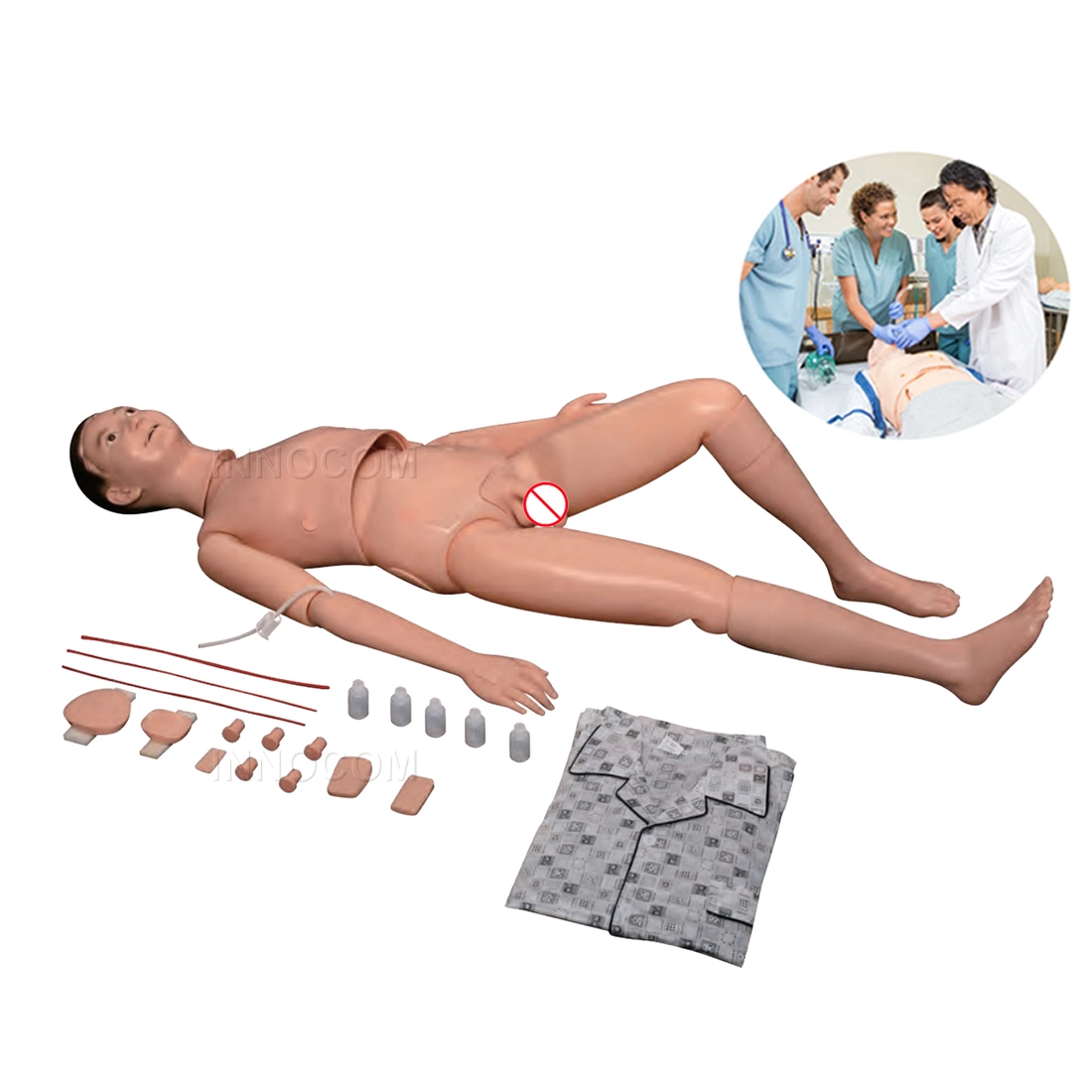 Advanced Adult Male Nursing Skills Training Manikin - Multifunctional Patient Care| INNORKOM 1