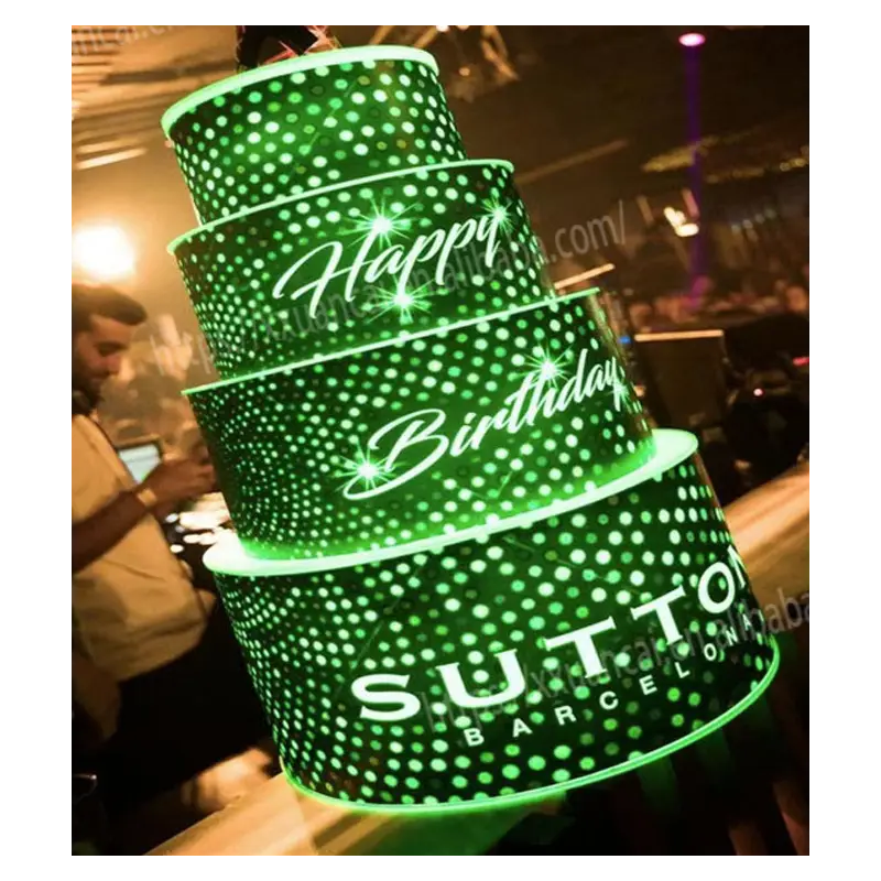 Led Ice Bucket Static Weak Or Bright and Flashing Multi Colors Or Customized Can Be Customizedmanufacturer 2