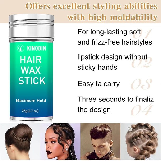 Bastão de cera de cabelo de fixação forte 75g para estilo de salão de beleza 6