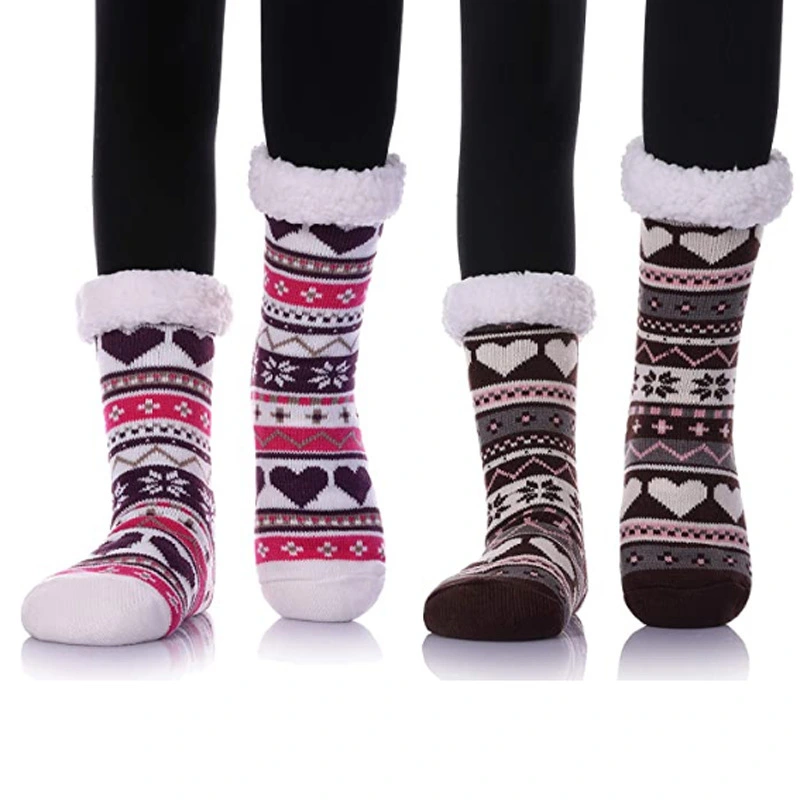 Warm Winter Customized Fuzzy Anti-slip Home Socks 1
