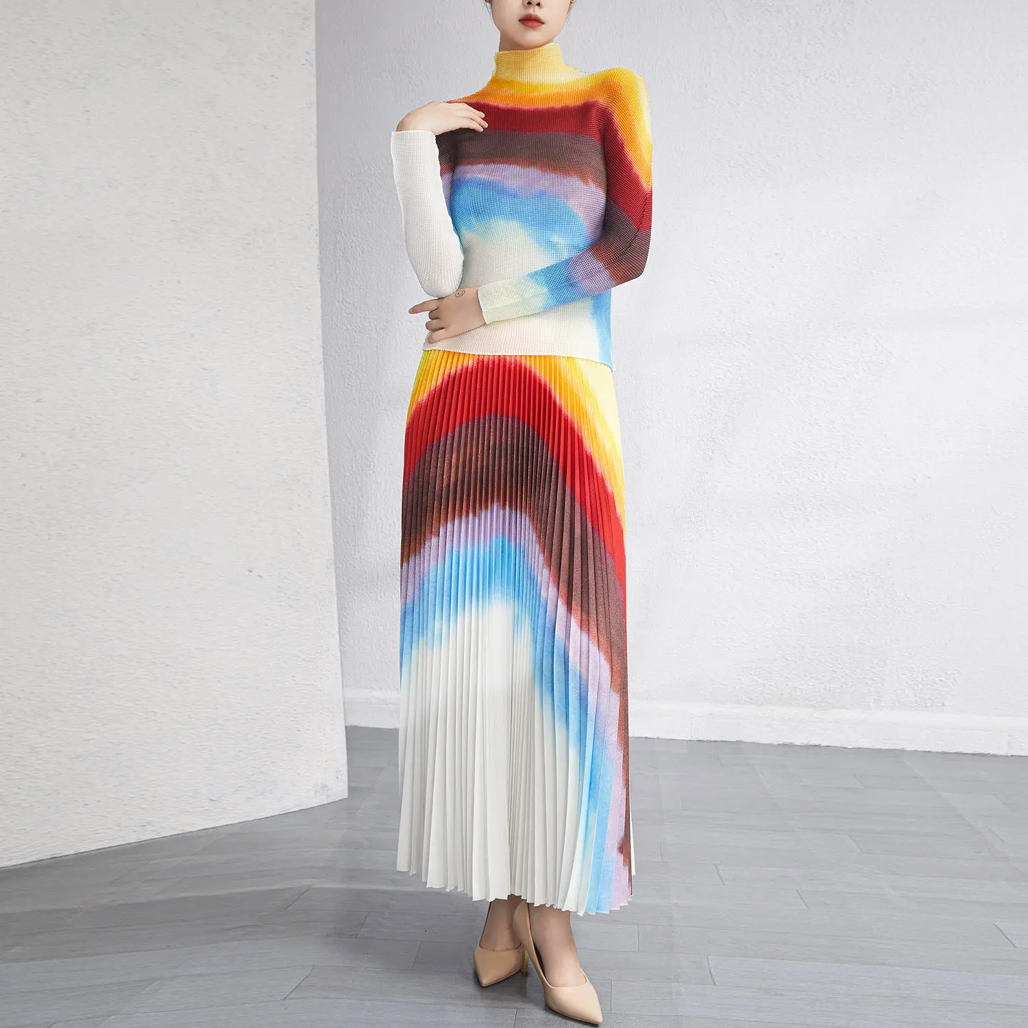 Pleated Frock for Ladies Women's Clothing Wholesale Suppliers by Pleats Clothing 7