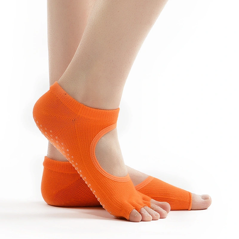 Yoga Pilates Grip Open Toe Knitting Socks for Men and Women 1