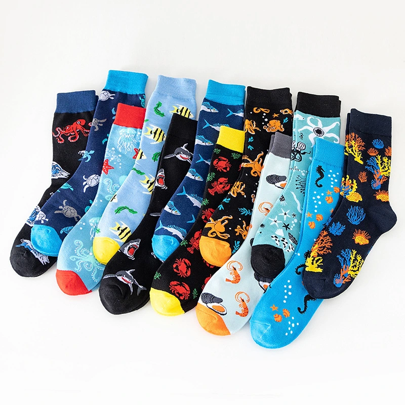 Custom Colorful Happy Socks for Adults - One Size Fits All, Hot Sale Cotton 1